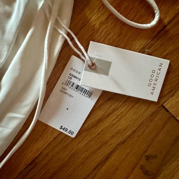 Good American Tiny Ties Bikini Bottoms, Women’s Size 4 - Ivory - Picture 12 of 16